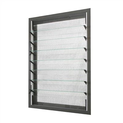 Louvers tal-aluminju bil-ħġieġ