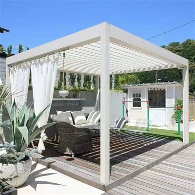 Pergola tal-Gwarniċ tal-metall tal-Lover tax-xemx elettriċi